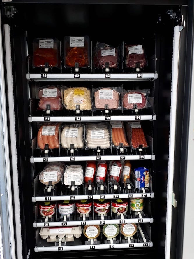 24h-Verkaufsautomat am Laden